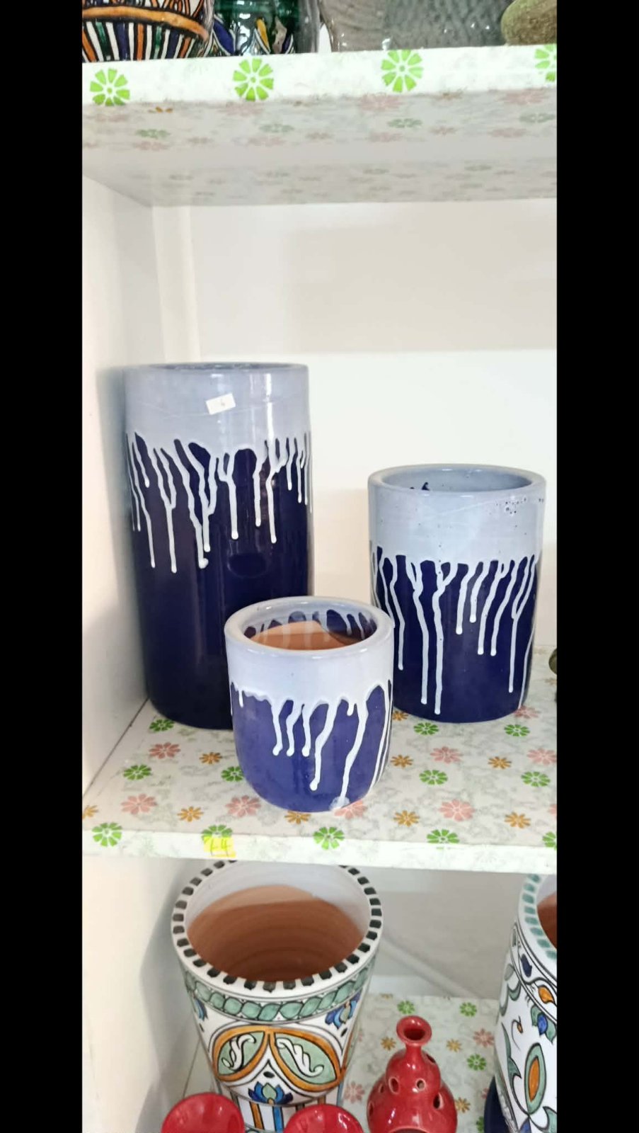 Série de 3 pots pour décoration intérieure et extérieure 