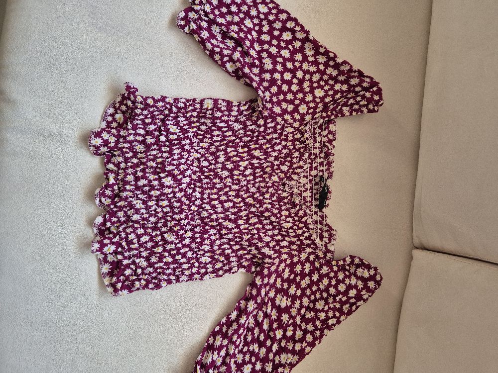 Crop-top rose fleuri