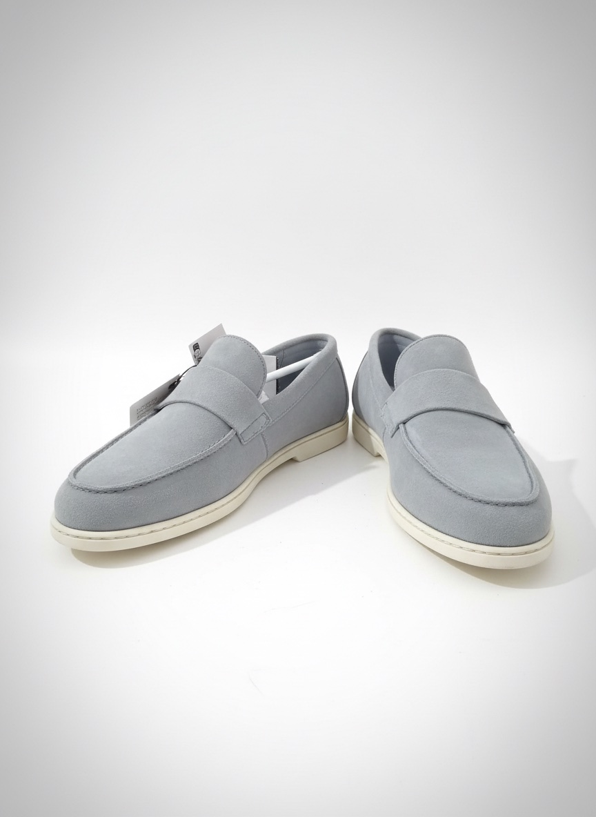 Mocassins pour homme bleu gris clair