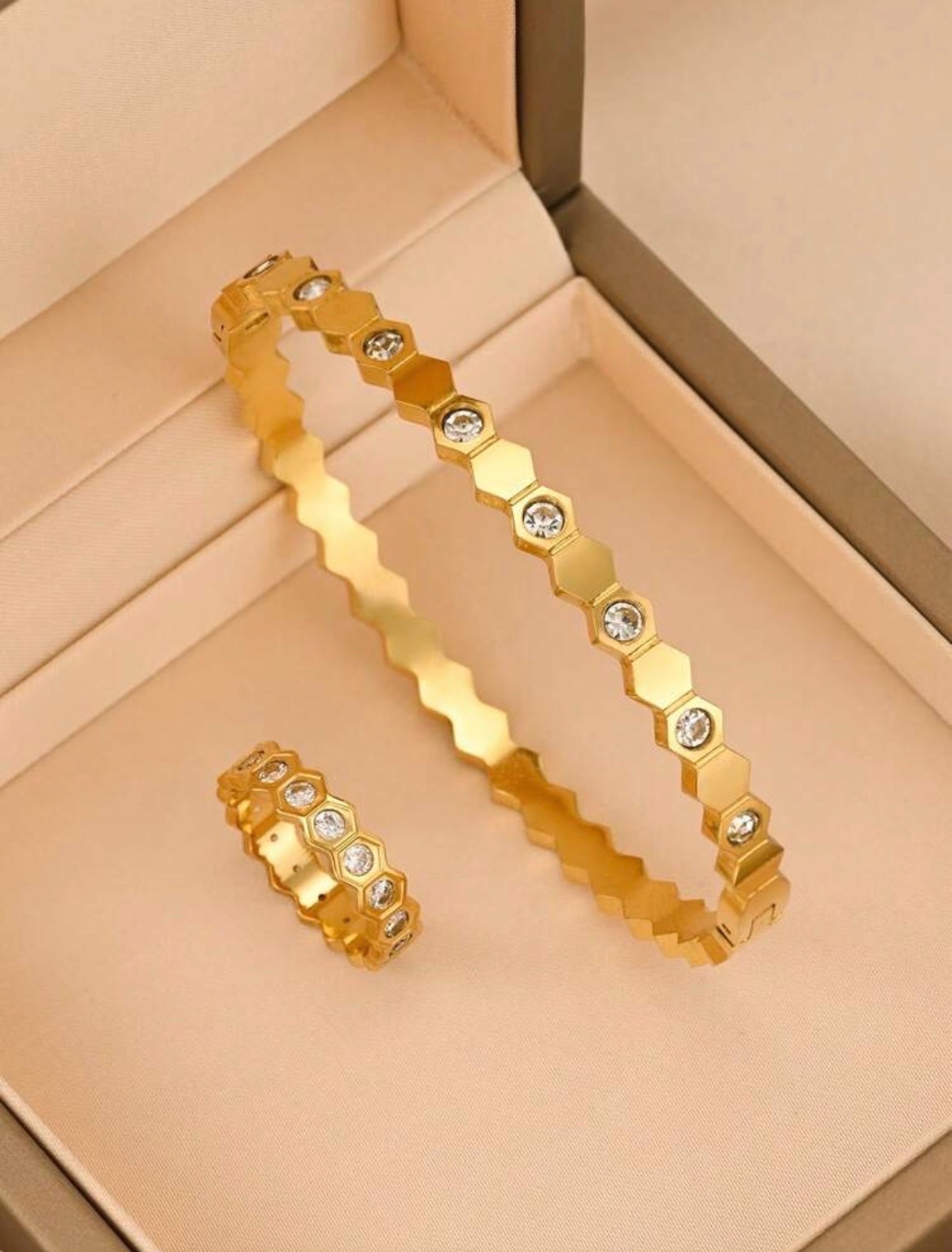 Bague et bracelet stainless steel