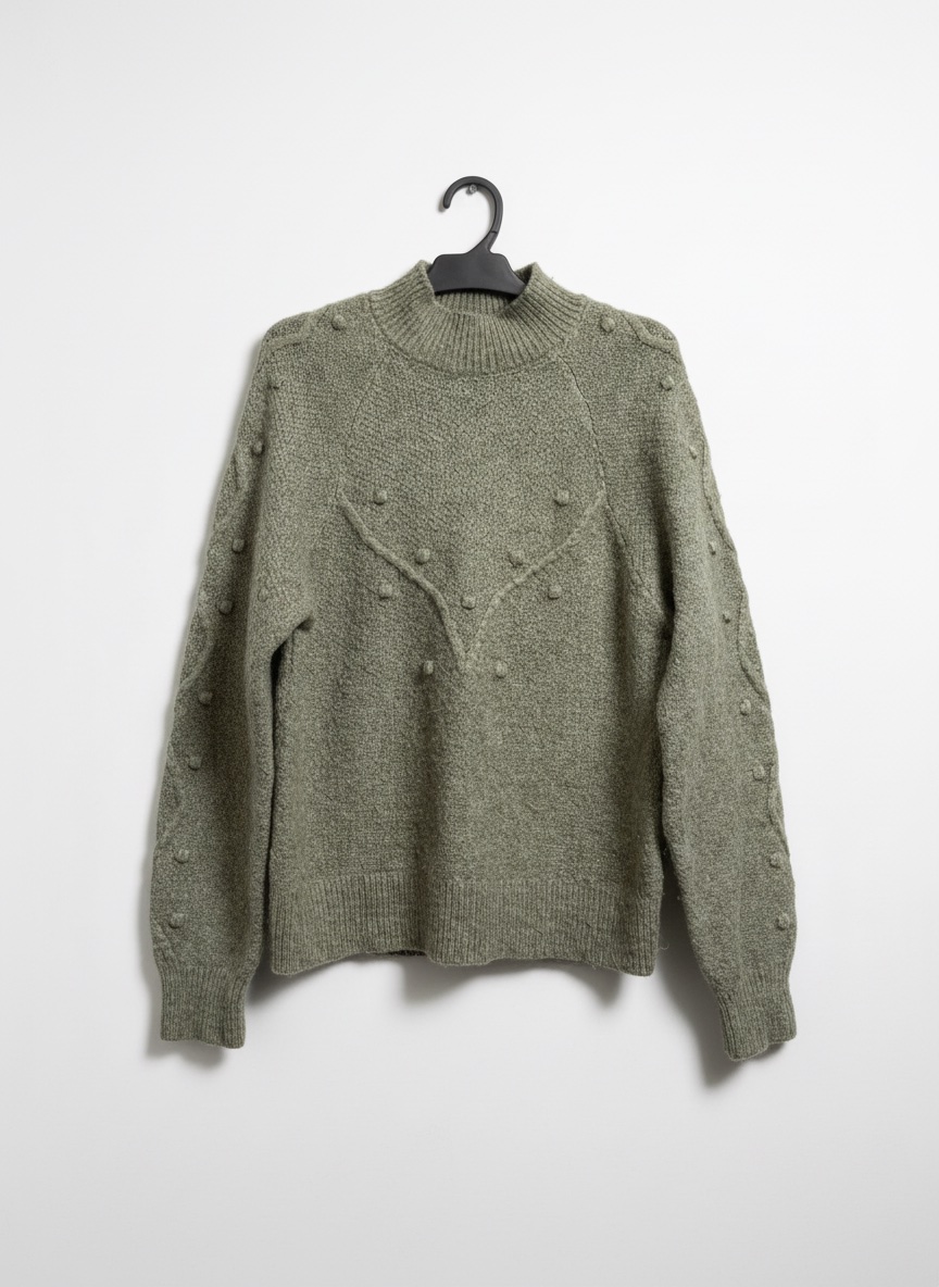Sweatshirt en maille la couleur kaki