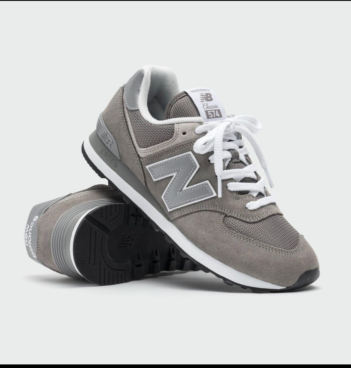 New Balance 574 Classic – Gris / Blanc 🤍🩶