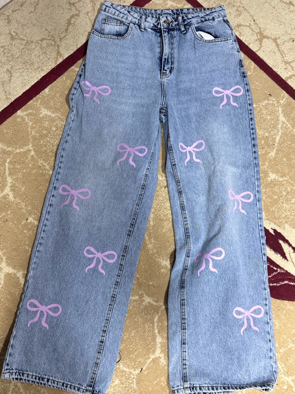 Jean bleu taille haute