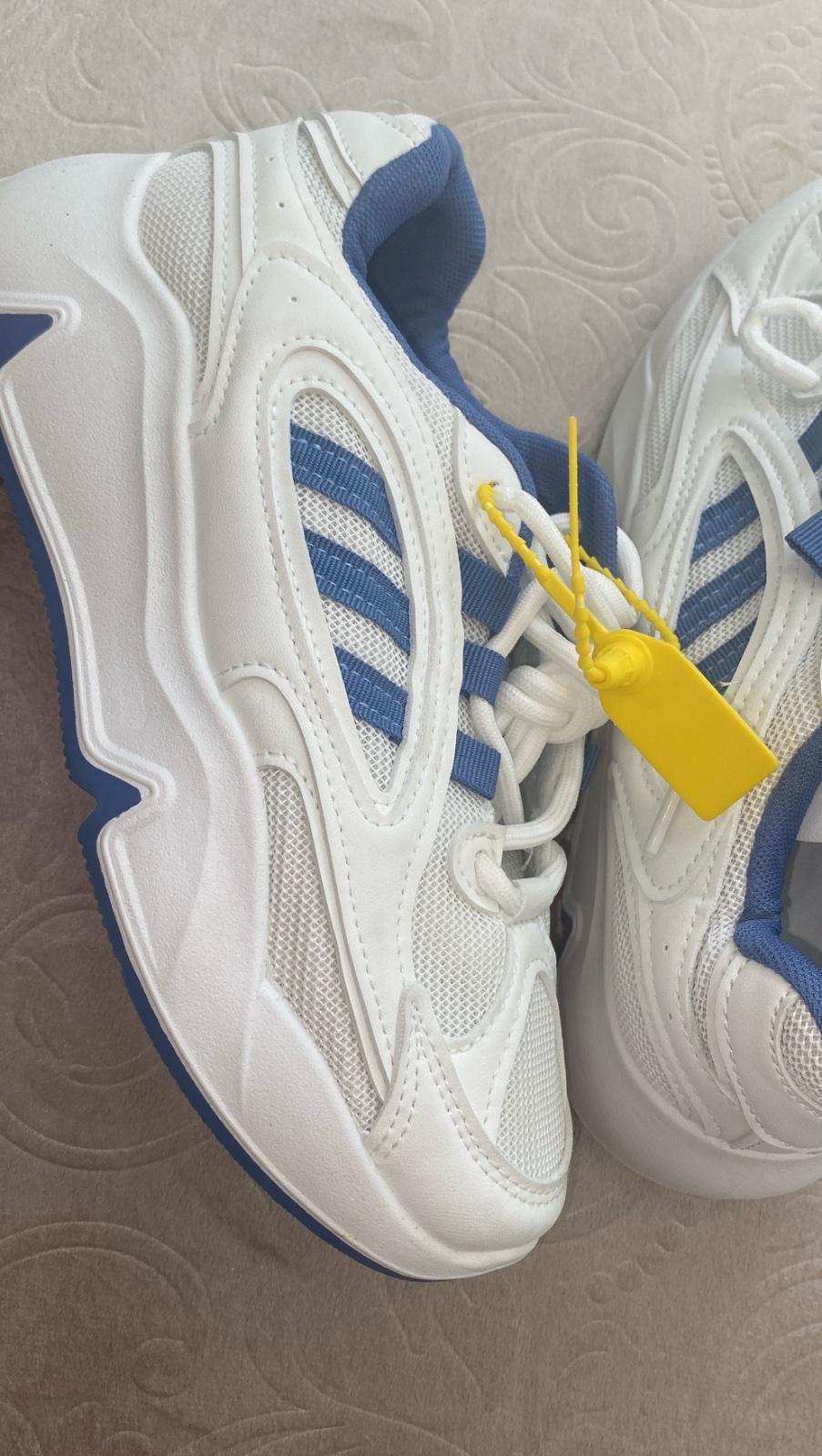 Baskets blanc et bleu
