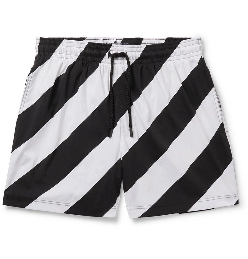 Off-White X Vilebrequin Short-Length Printed Swim Shorts - Black