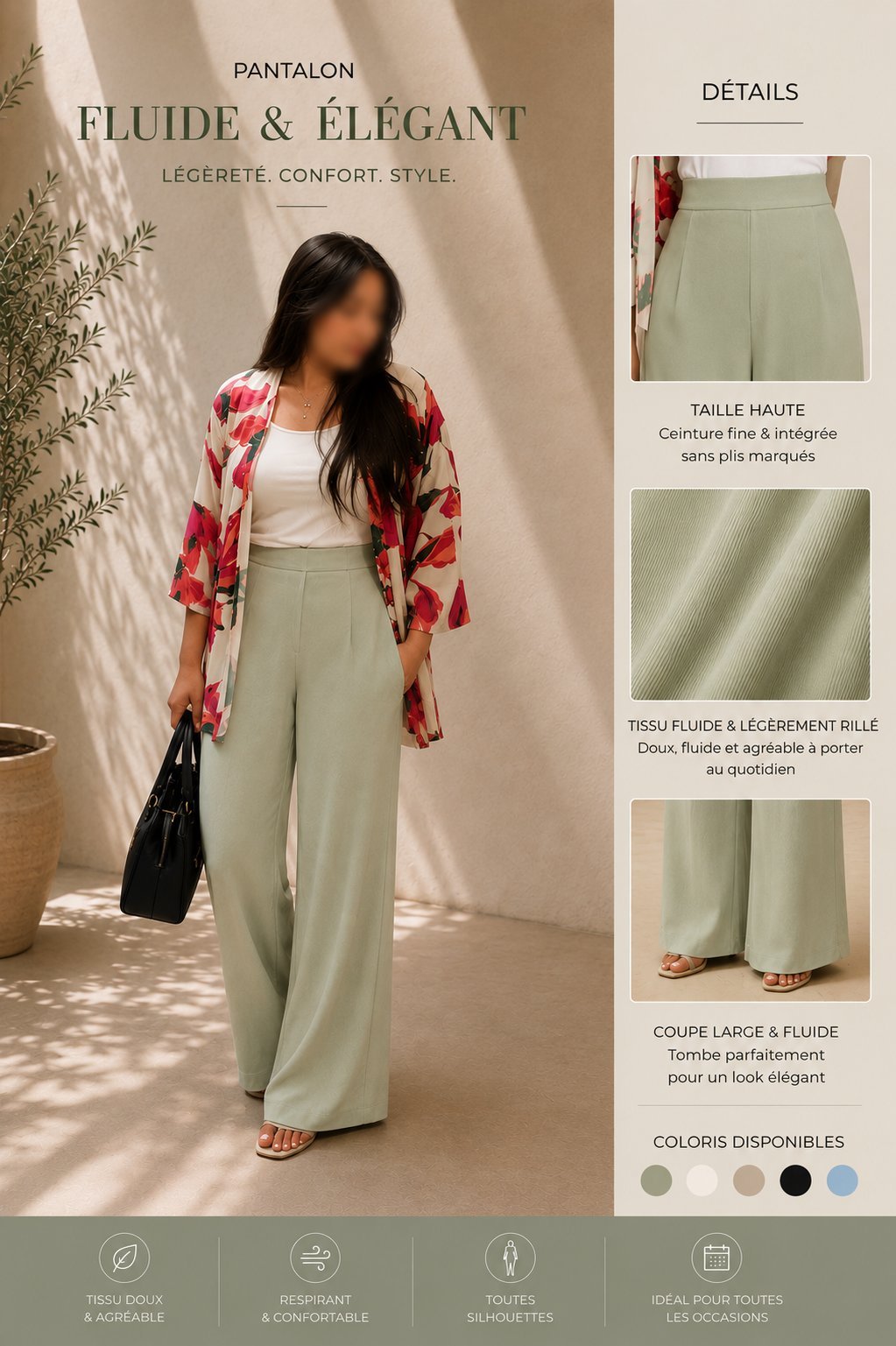 Pantalon fluide & élégant✨