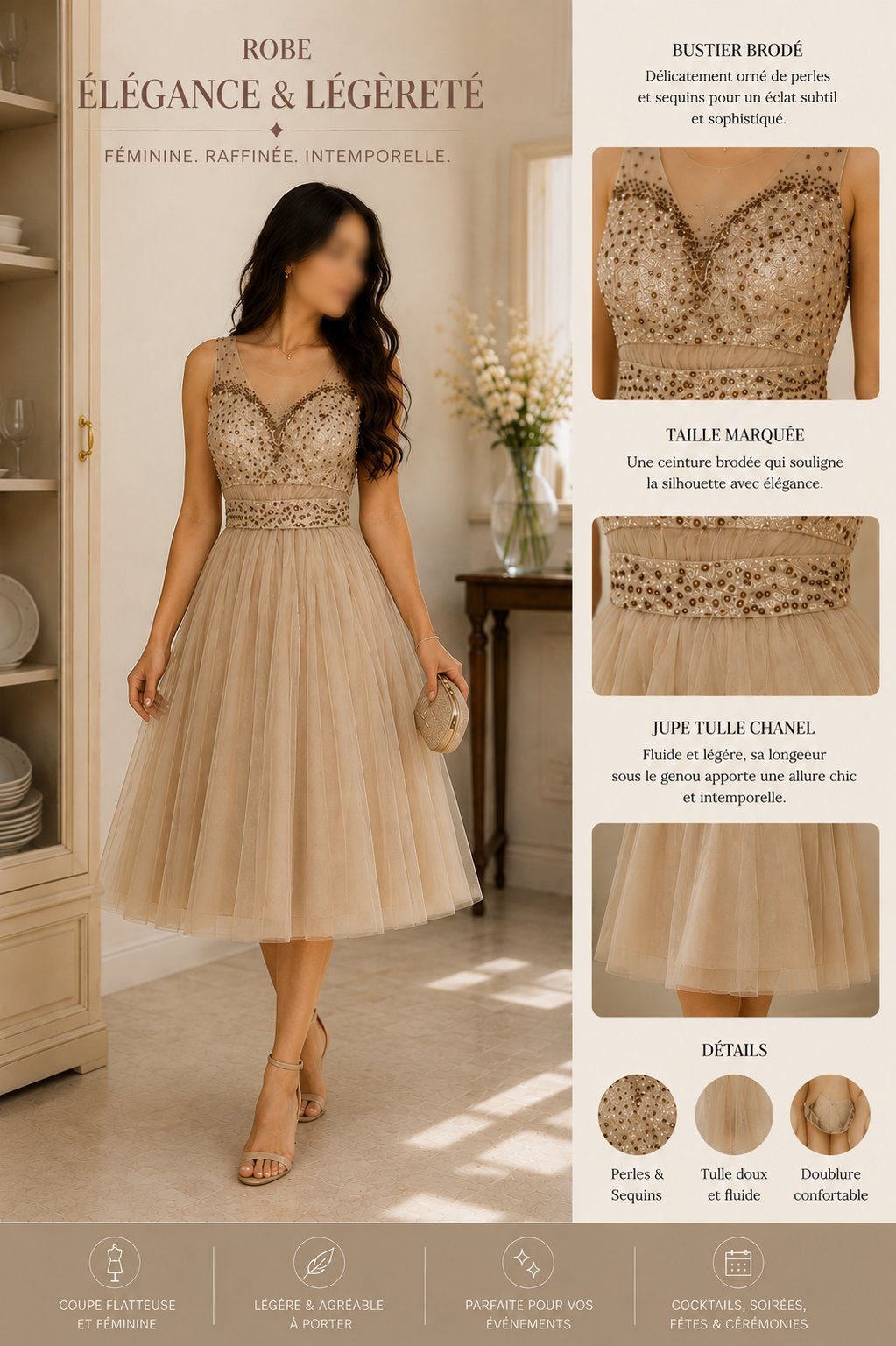 ✨ Robe de soirée élégante – Neuve ✨