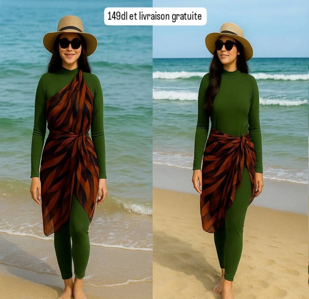 Maillot avec cache maillot 