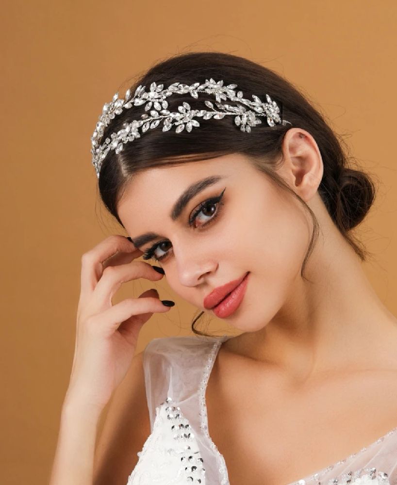 Bandeau De Mariée En Cristal, Accessoires De Co iffure Pour La Tête De La Mariée, Bijoux De Tête De Tiare Pour Femmes, Style Royal