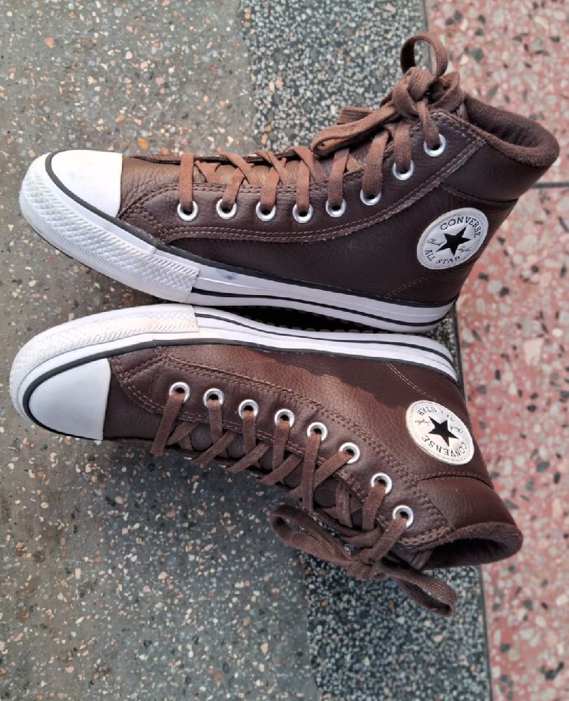 Converse Chuck Taylor CTAS[TEXTE_MODÉRÉ]C Chaussures en cuir marron foncé 🌰🌰