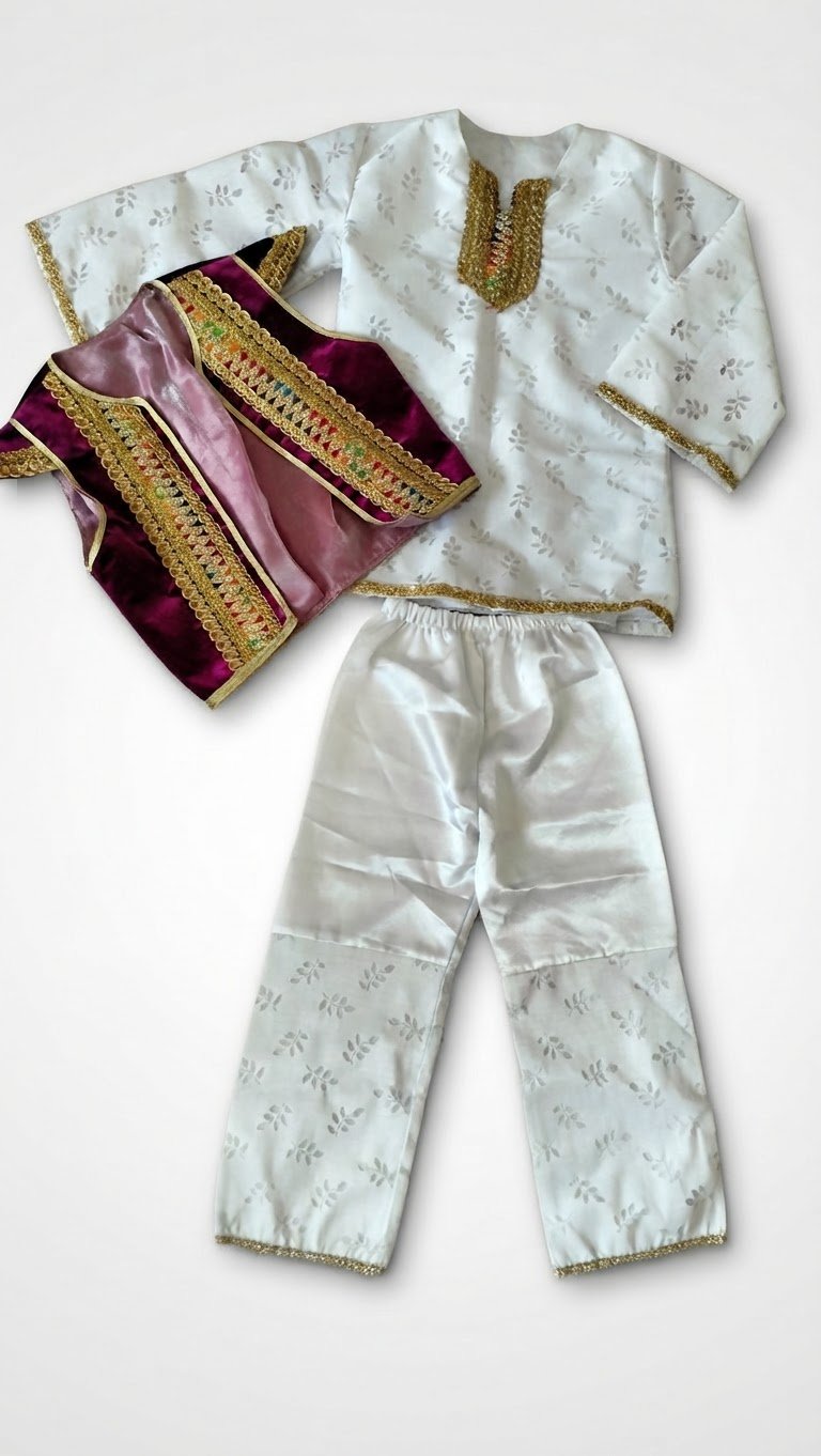 Tenue traditionnelle 3 pièces pour fille 6 ans