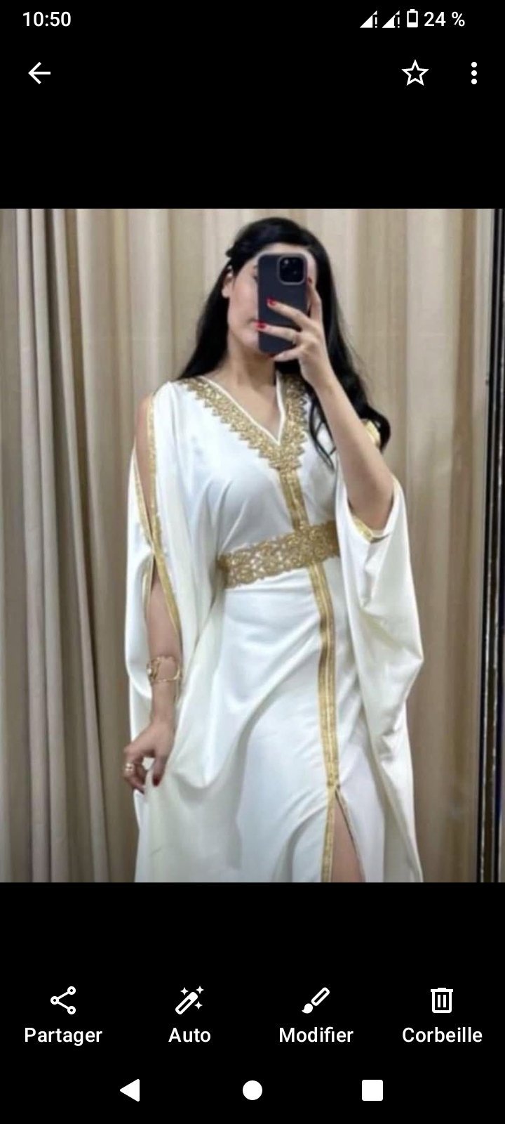Caftan traditionnel courte