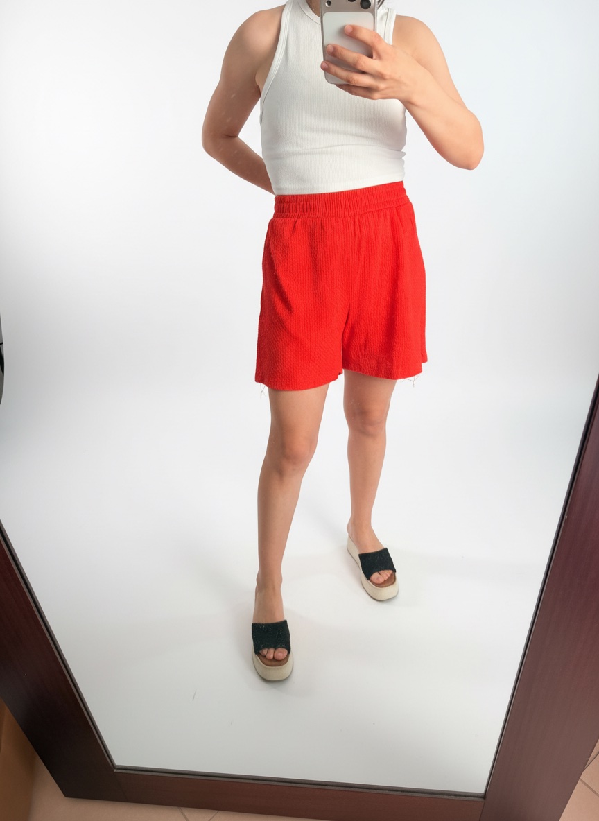 Short Orange taille elastique
