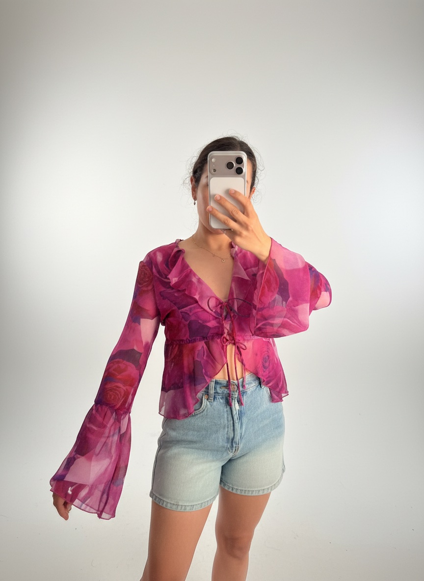 🌸🦢 Blouse legere Bershka