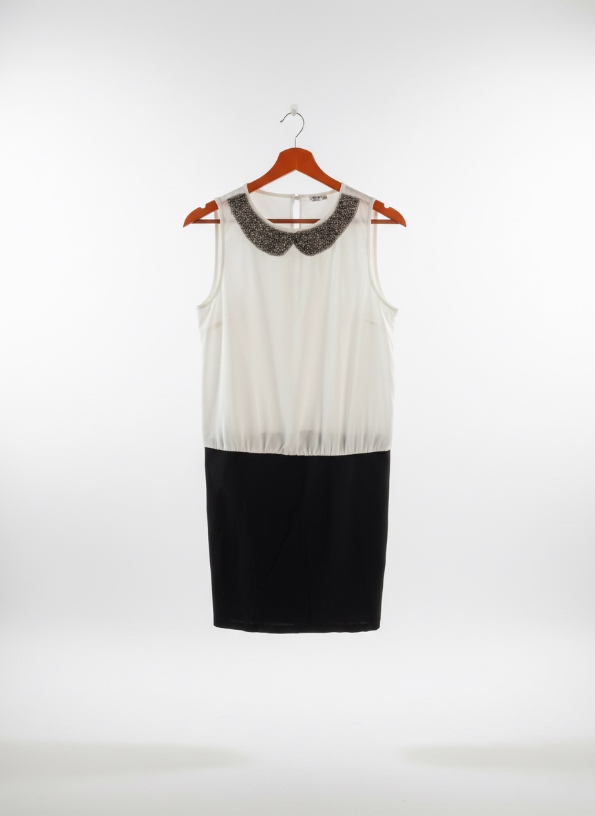 Robe col Claudine brodé