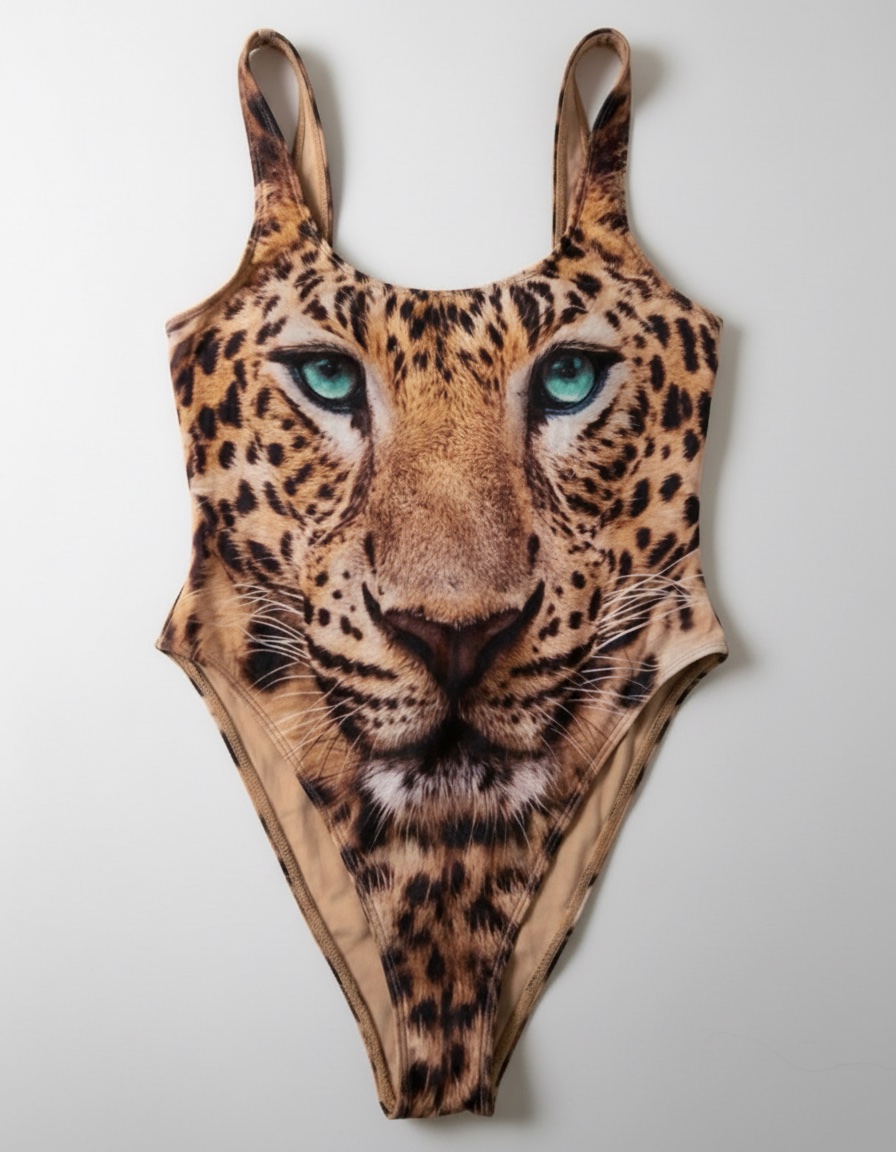 Tres beau maillot imprime leopard 
