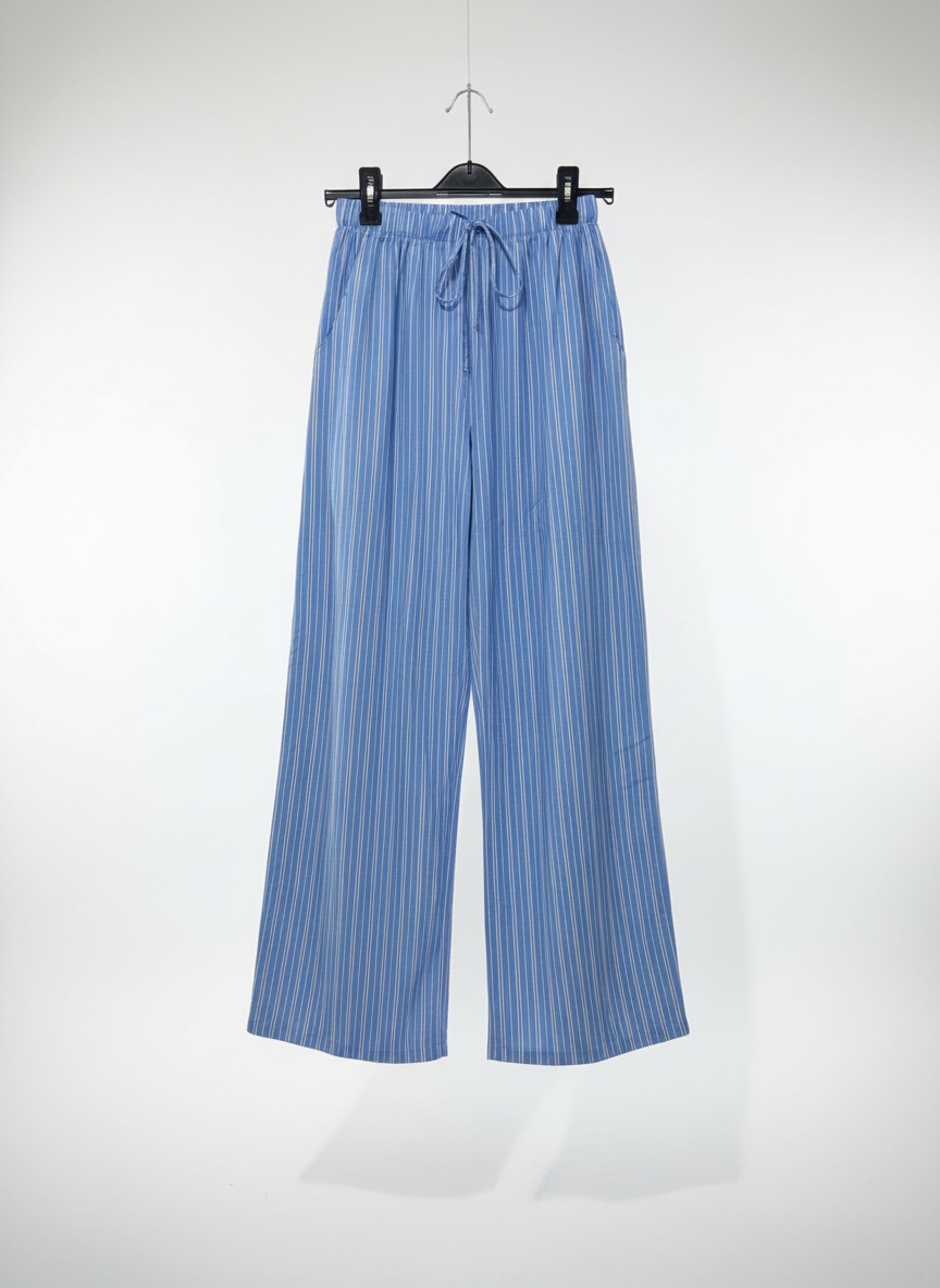 Pantalon rayé large