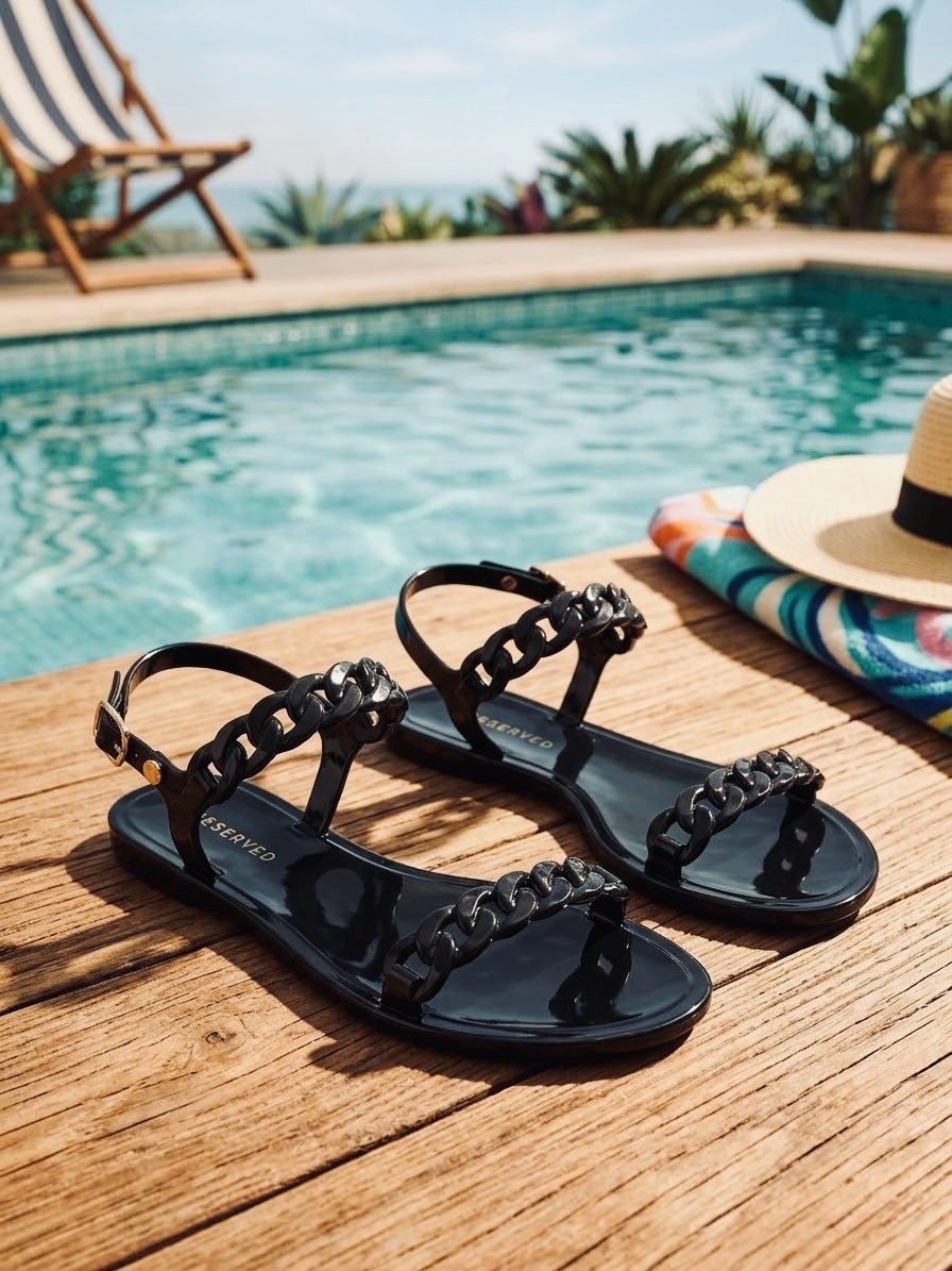 Sandales noires en plastique Reserved – Pointure 37