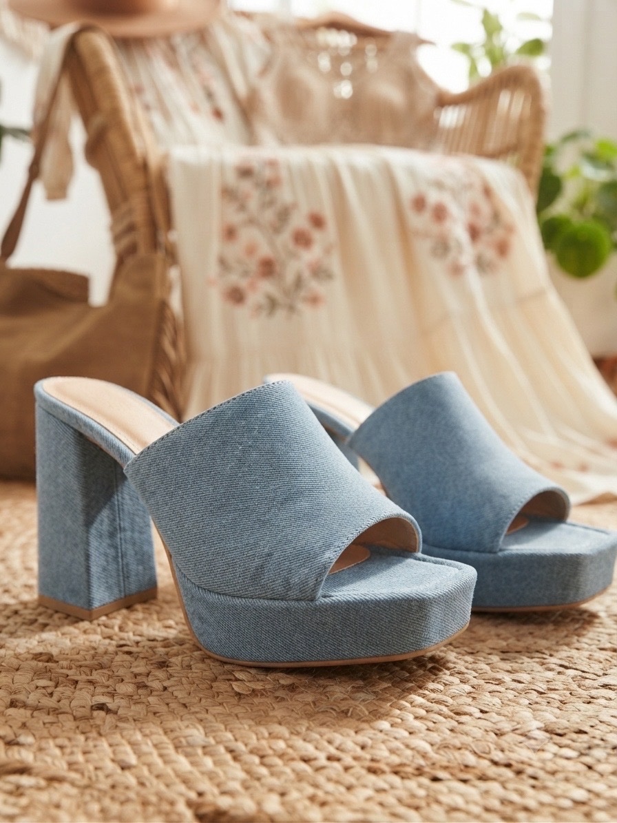 Mules en Denim