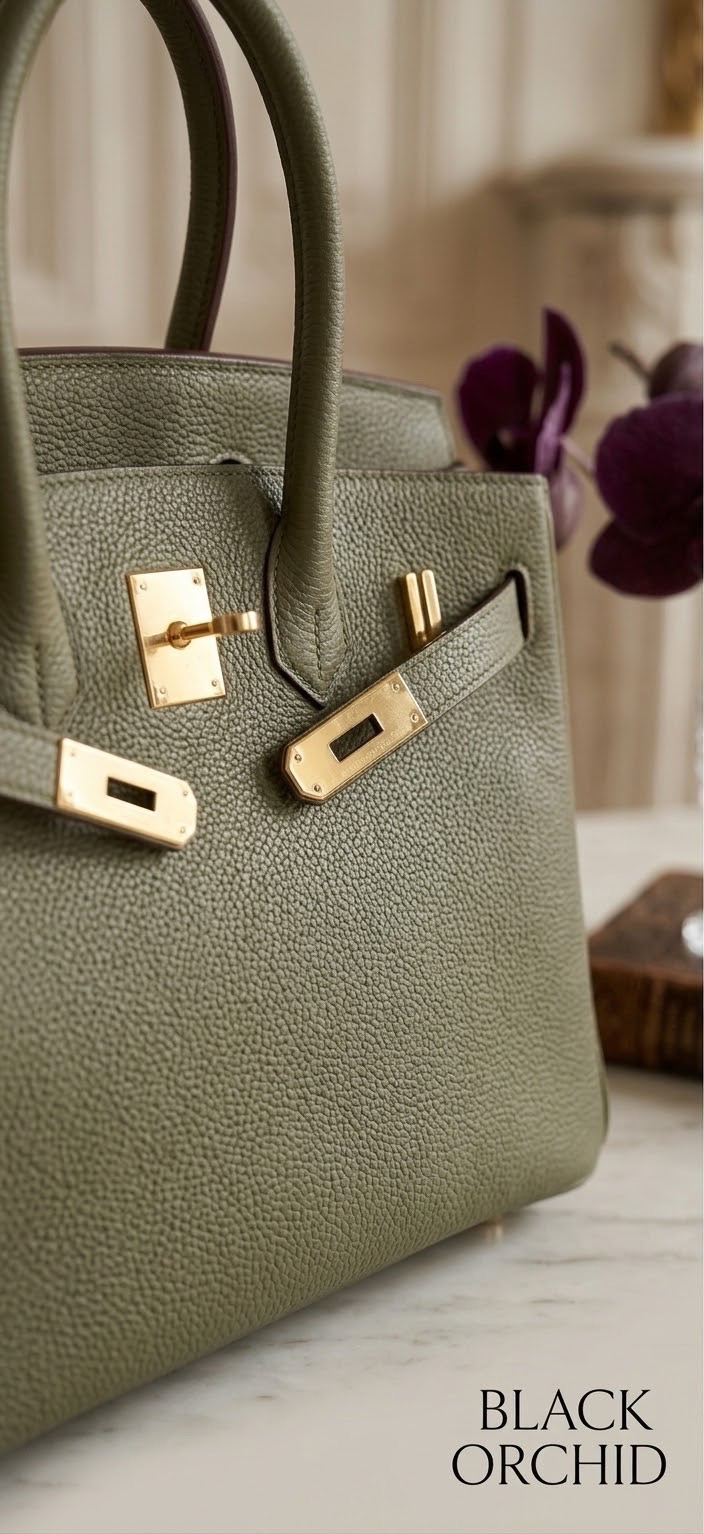 Sac style Birkin vert kaki – L'élégance à prix doux ✨