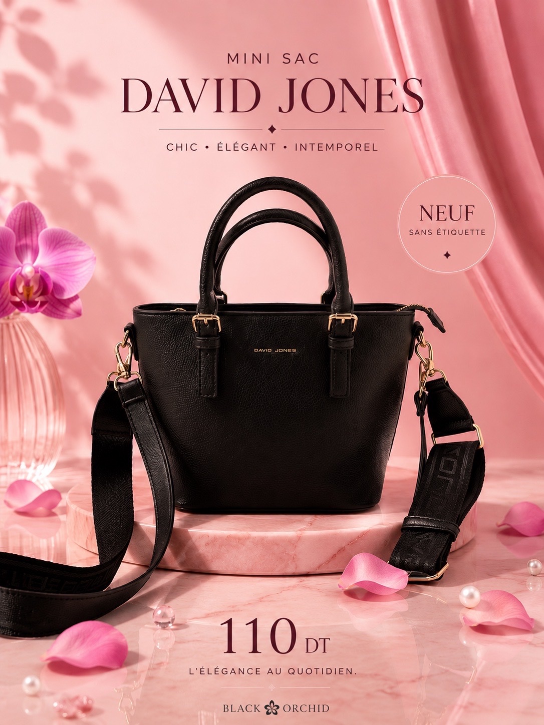 ✨ Mini Sac Cabas David Jones Paris – État Neuf ✨