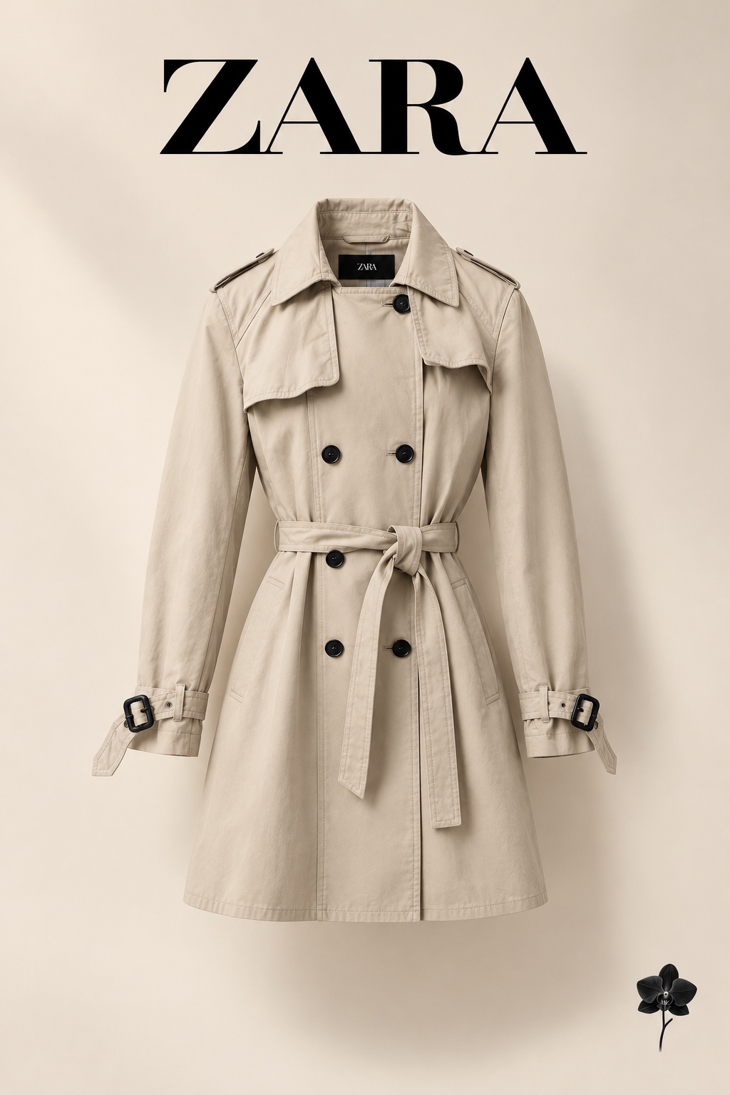 : 🖤 Trench-Coat Zara Intemporel Beige Clair
