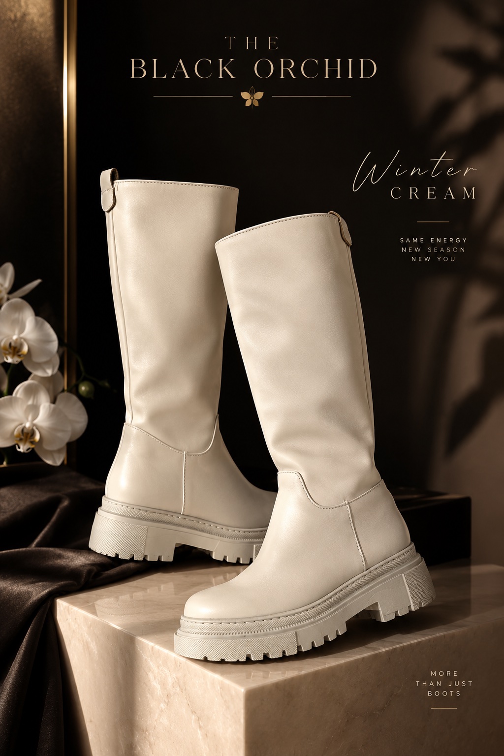 Bottes Hautes Plateforme "Winter Cream" 🥛🤍