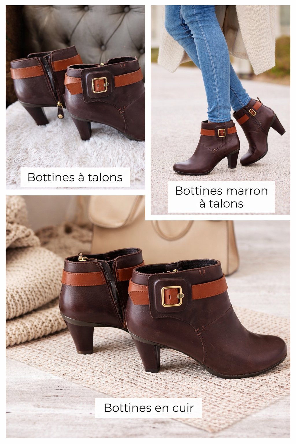 Bottine marrant en cuir. La marque geox
