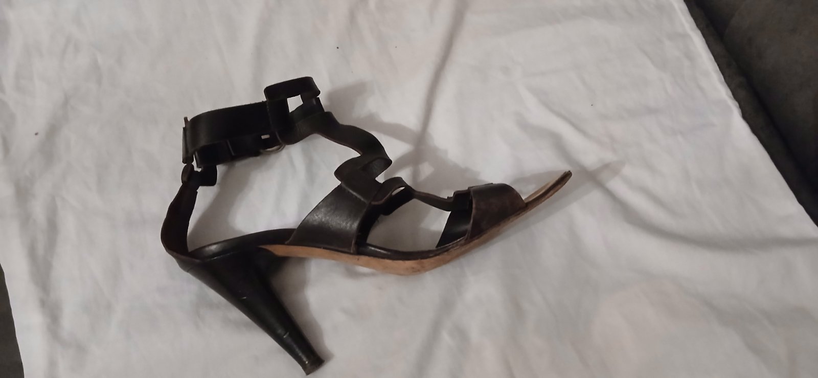 Sandale marron cuir 