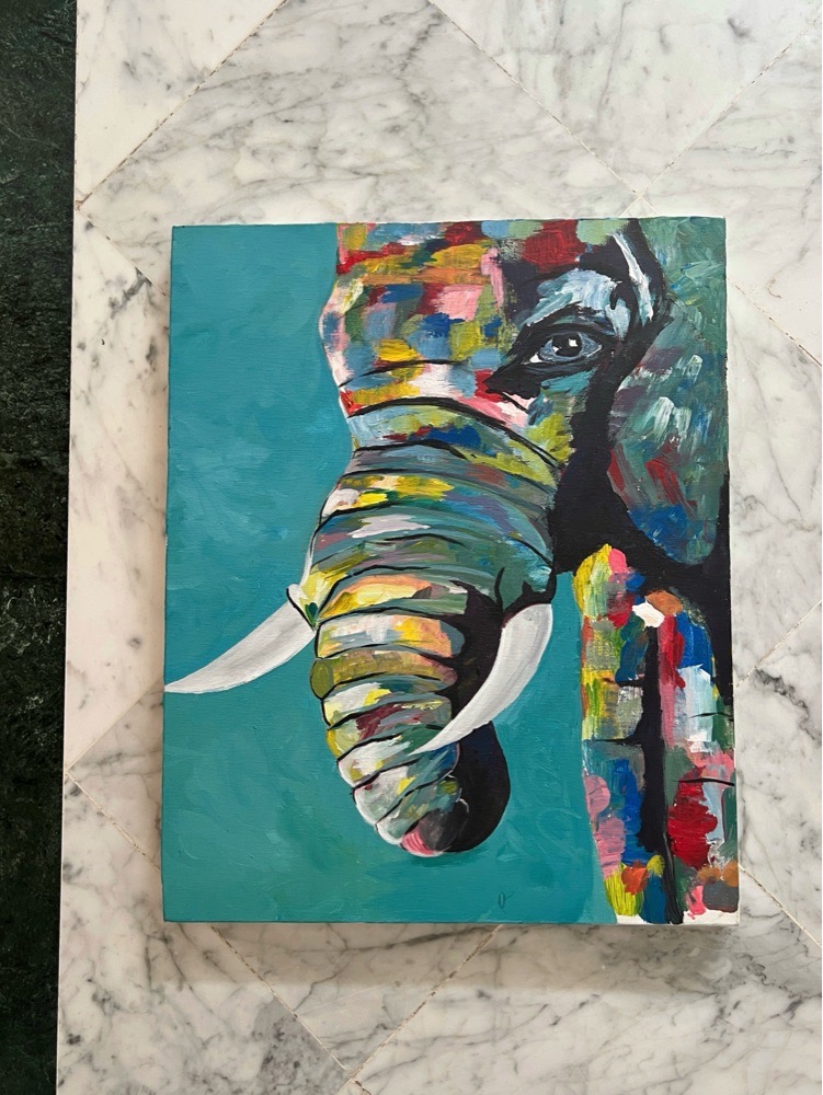 Tableau en toile - Éléphant multicolore