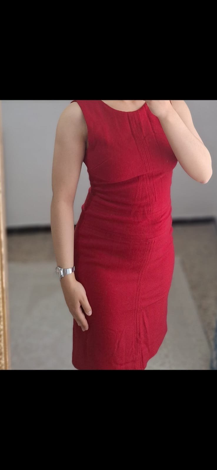 🎀 Robe d’hiver rouge – Taille 38 🎀