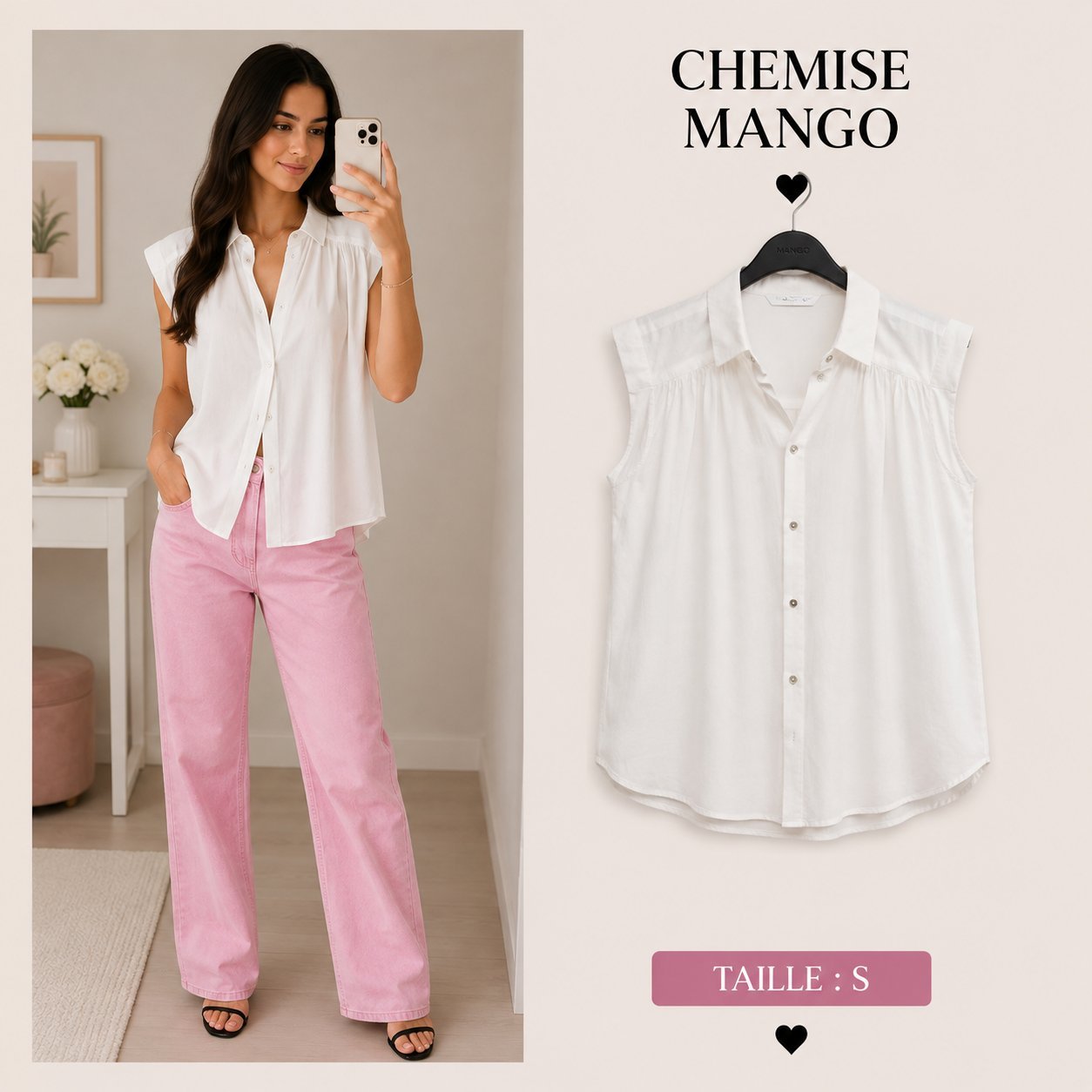 Chemise blanche mango taille m 🤍