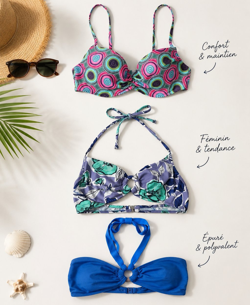 Lot de 3 haut de maillot marque etam neuf 🩵💙🩷💜