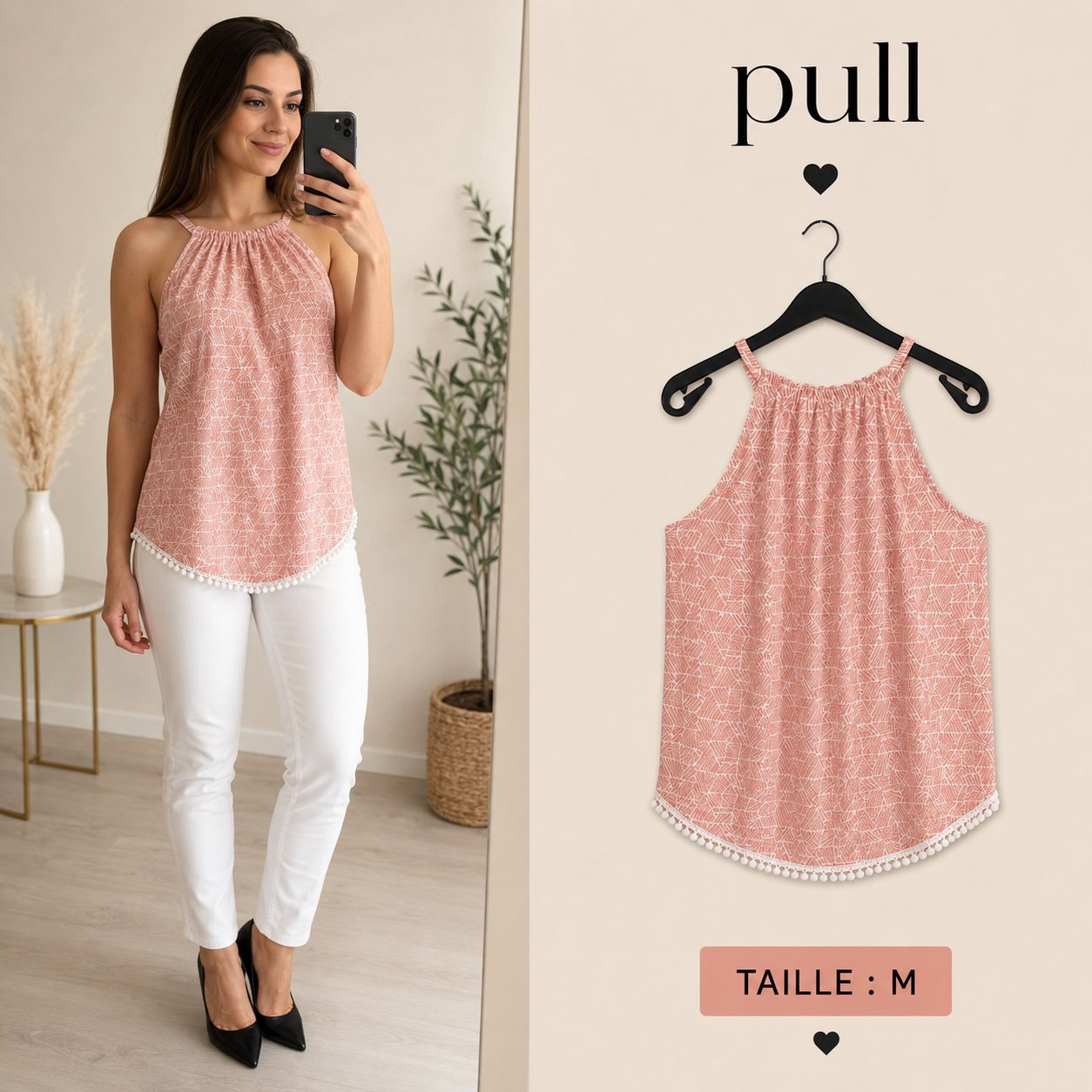 Top bohème taille M