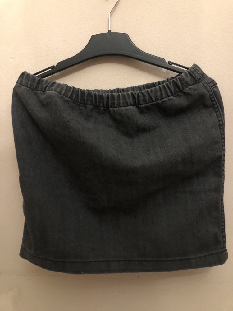 jupe jean gris