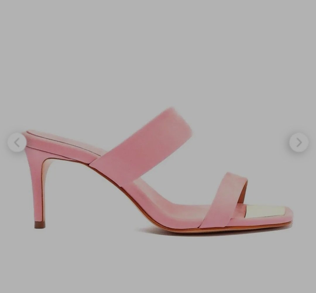 Mules à talons en cuir