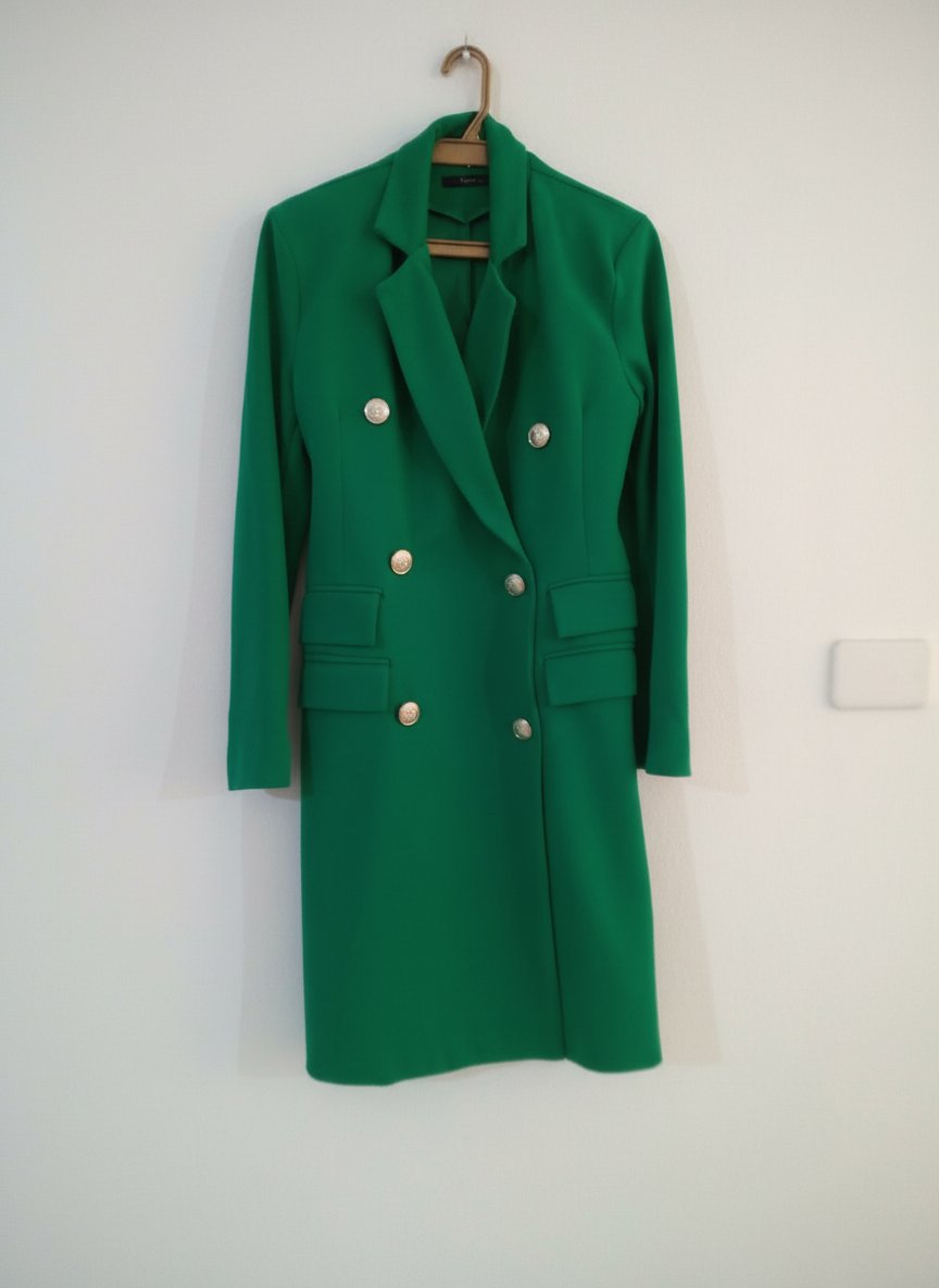 Robe blazer croisée verte 