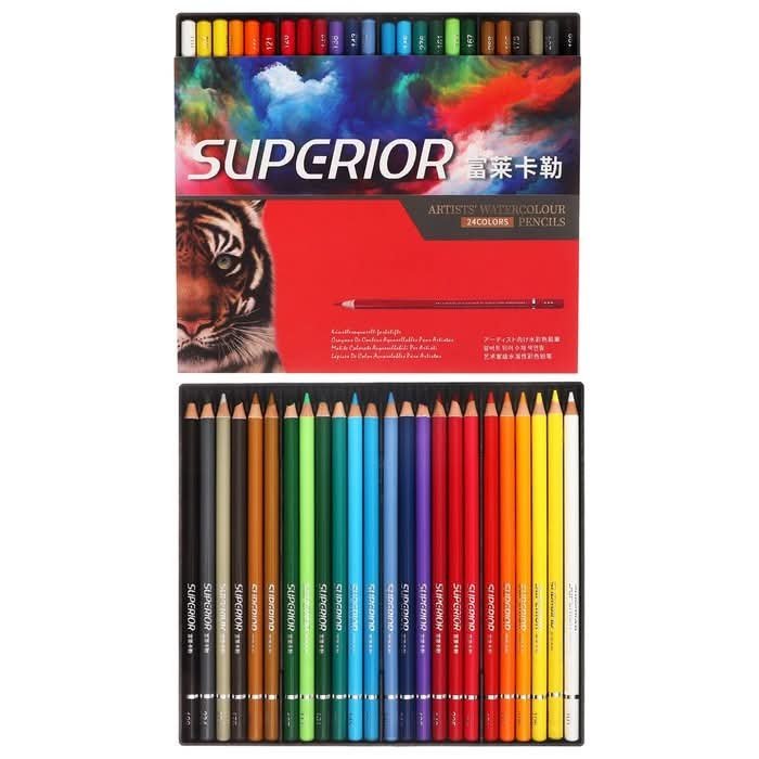 Colored pencils 24 aquarelle 