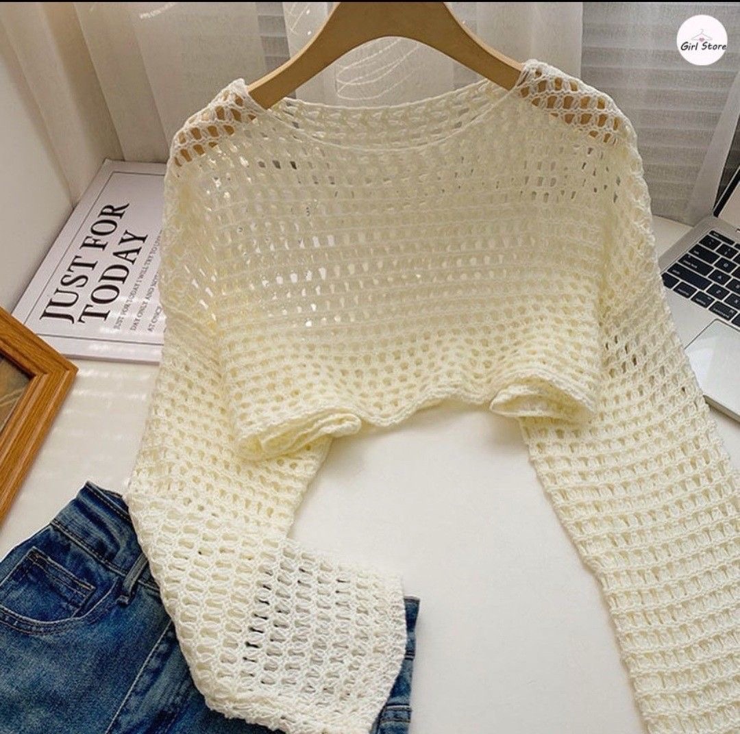 Crochet Set – Pull & Bandana 🤍Handmade🤍