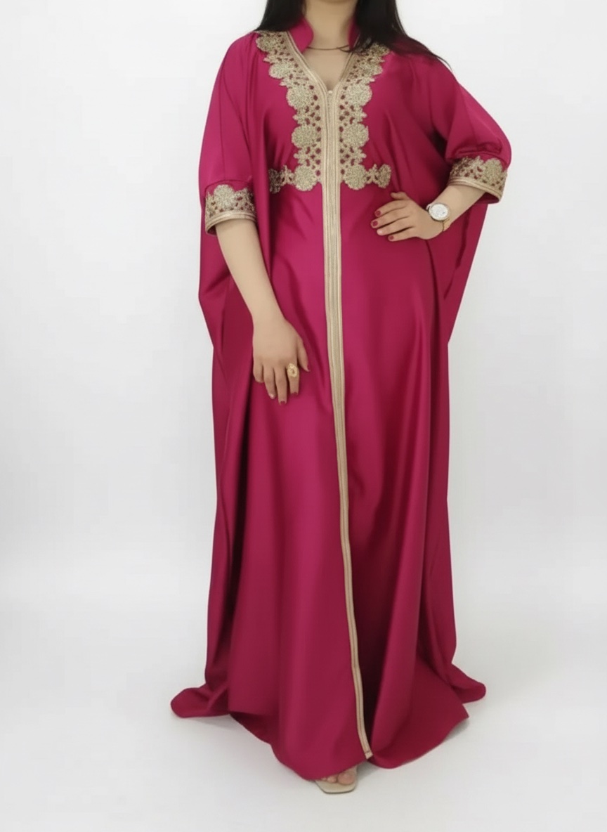 Robe/jebba rose brodée