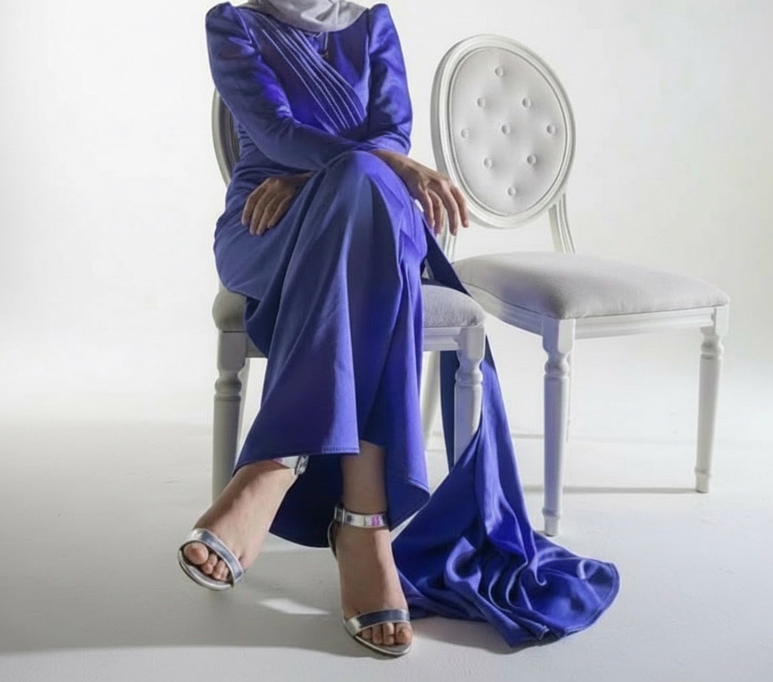 Robe de soirée élégante – Bleu royal