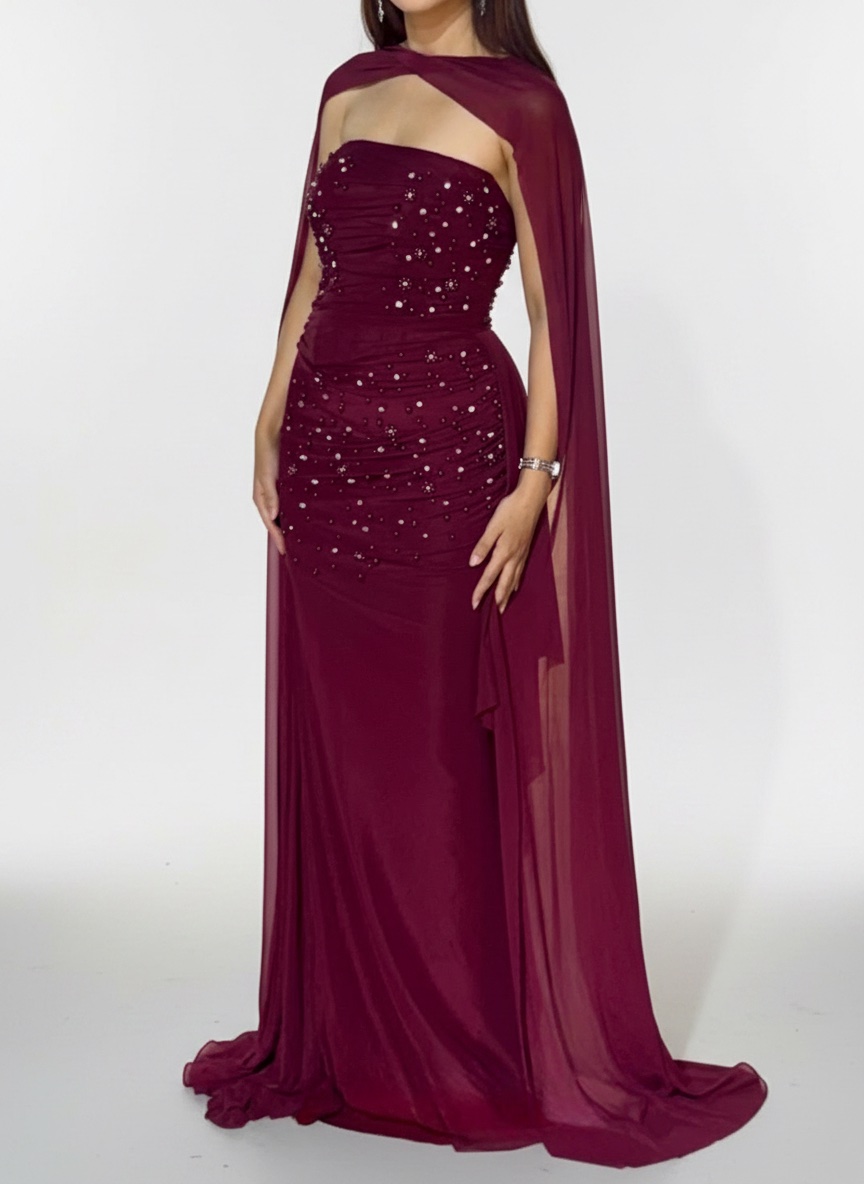 Robe soirée burgundy