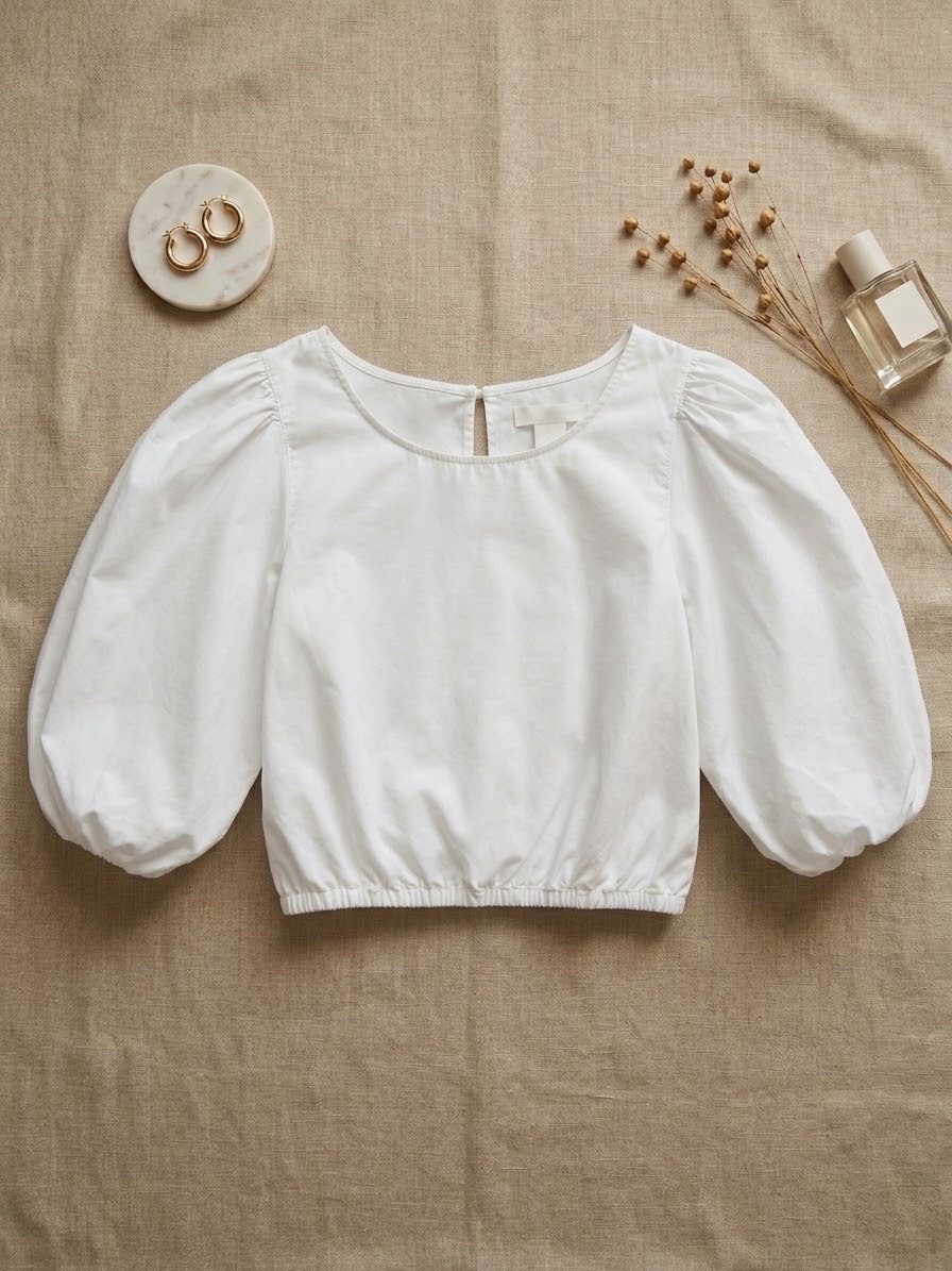 Haut blanc tres stylé HM taille S 