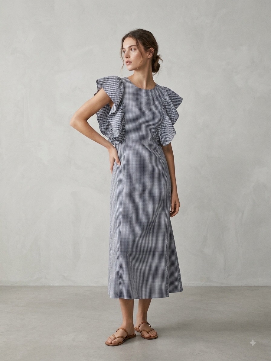 Robe en bleu et blanc tres classe taille S 