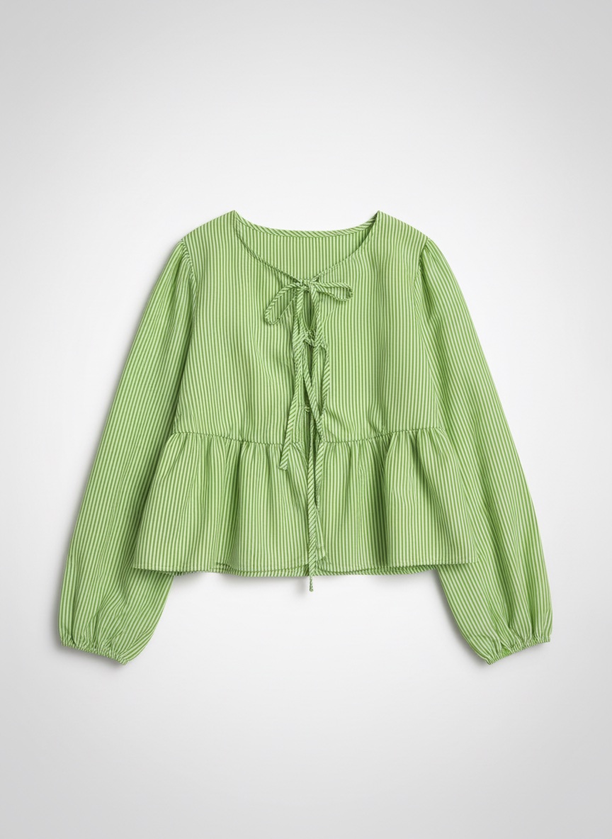 Haut en vert avec rayures taille S/M