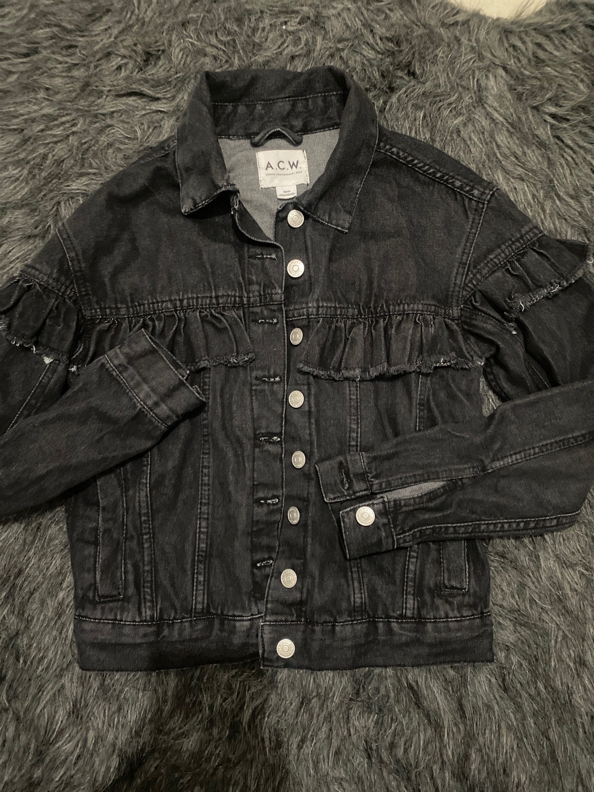 Veste en denim noire 