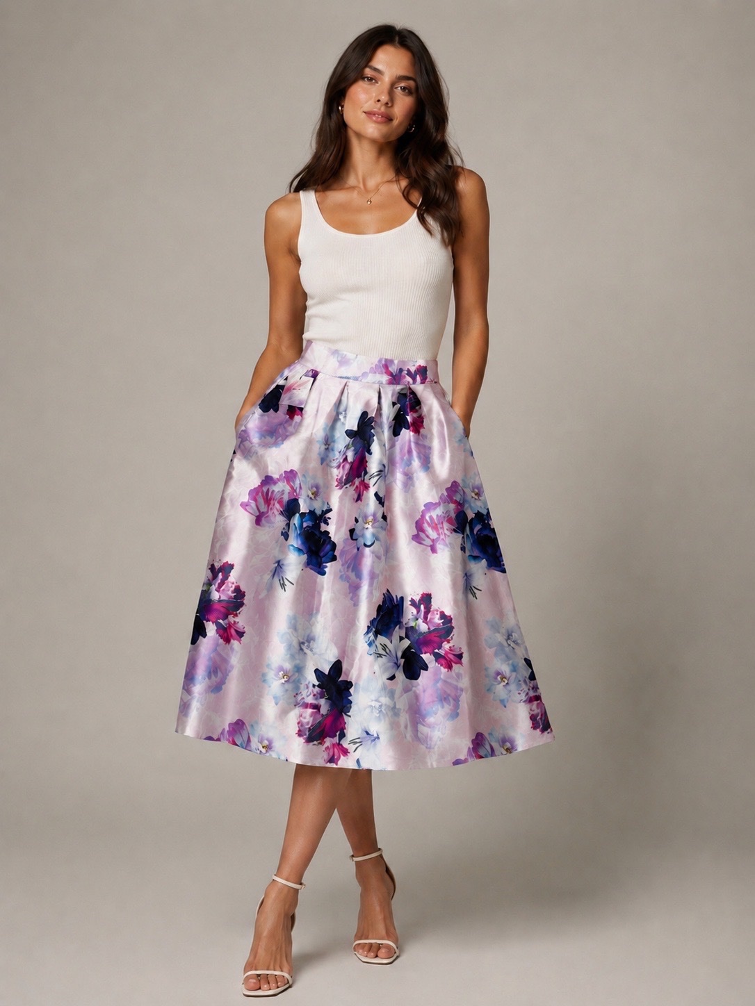 Jupe patineuse fleurie Chicwish