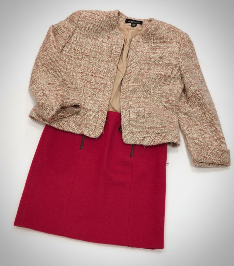Jupe rose fushia en laine