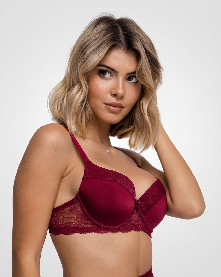 Magnifique Soutien-gorge Extrême Maintient et Effet Push Up en Dentelle Raffinée Découpée Flambant NEUF 💝💖 