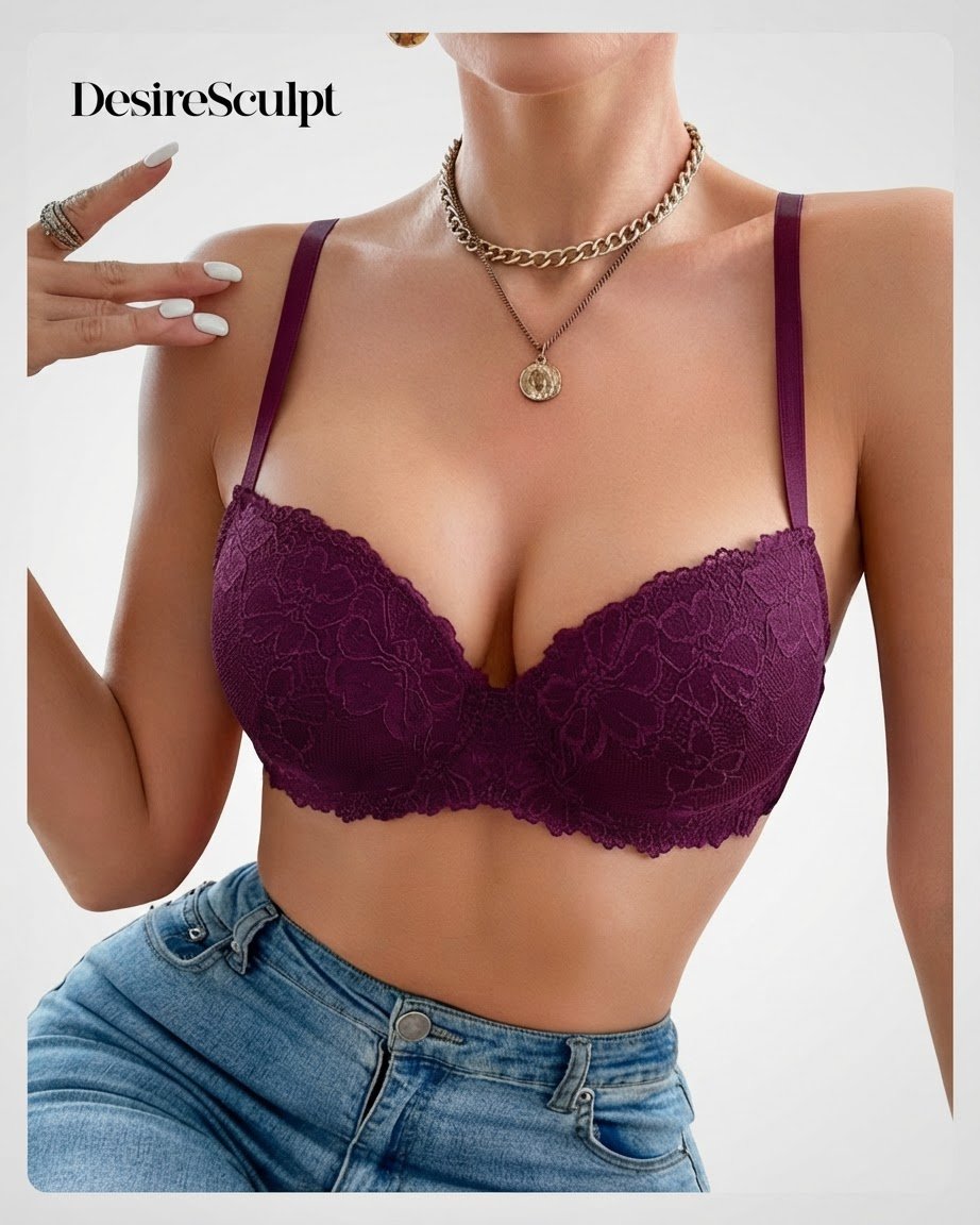 Sublimissime Soutien-gorge Extrême Push Up en Dentelle Florale Fine Flambant NEUF 💜💜